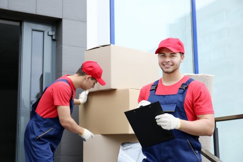 Student removals planning in Clapham with boxes and flat access