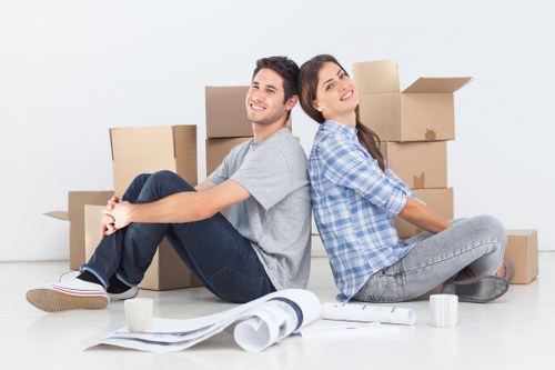 Careful handling of items in a narrow moving space