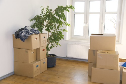 Securely arranged van cargo with protective packing